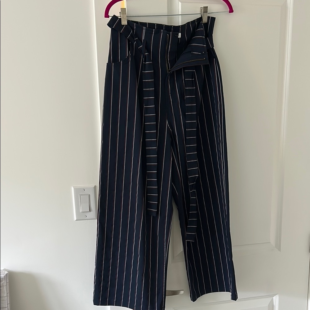 Navy Striped Women's Pants